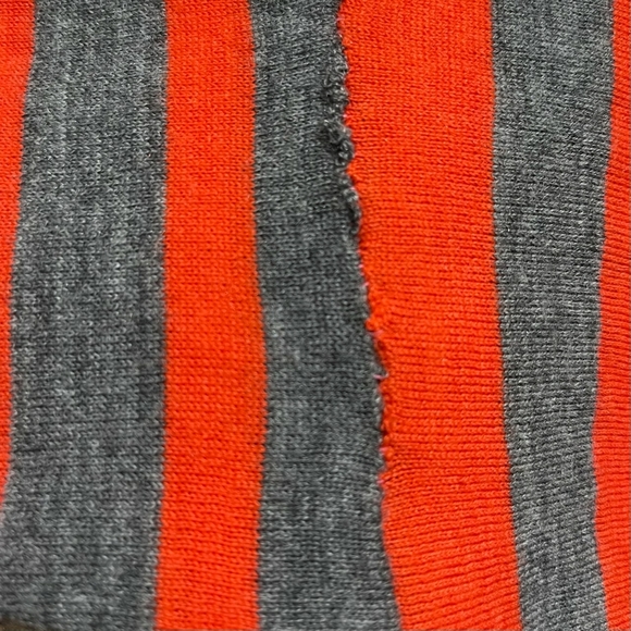 Ann Taylor Loft Orange and Gray Striped Size Medium - Picture 6 of 6